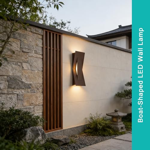 Modern Art Exterior LED Wall Sconce 24W Dimmable
