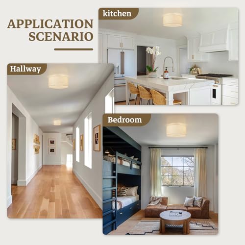 13inch Semi Flush Mount Ceiling Light Fixture (3 Count)
