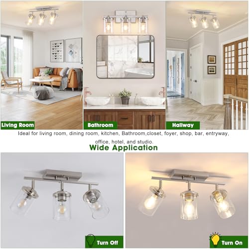 3 Lights Kitchen Light Fixtures Ceiling Mount