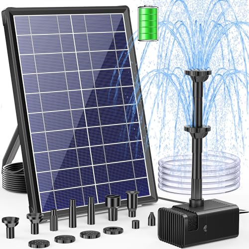 Solar Fountain Pump with 3600mAh Battery Backup