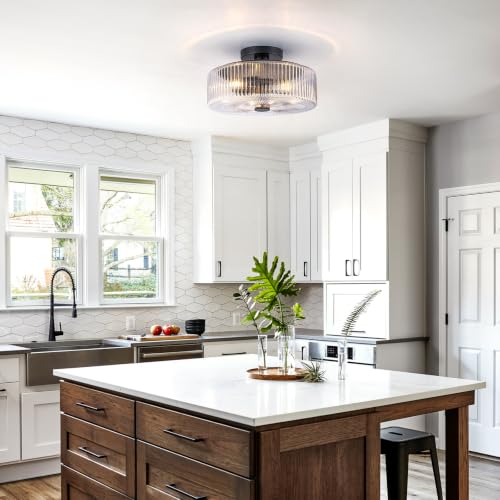 Mid Century Modern Semi Flush Mount Ceiling Light