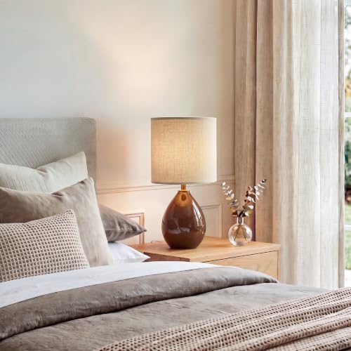 17.7" Ceramic Table Lamps Set of 2 for Living Room Bedroom (2 Count)