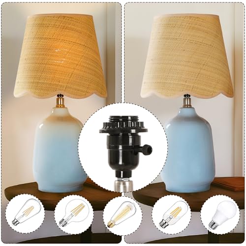 19" Modern Ceramic Table Lamp for Living Room Light Bule Base Desk Lamps for Bedroom Farmhouse Bedside Nightstand Lamp End Table Lamps