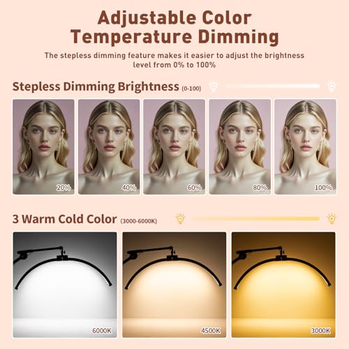 2026 Half Moon Eyelash Esthetician Light with 4