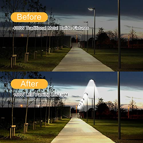LED Parking Lot Light 150W 21000LM 5000K