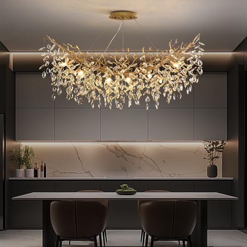 Rectangle Crystal Tree Branch Chandelier
