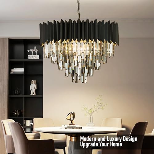 8 Light Large Crystal Chandeliers 24" Dining Room Light Fixture 5