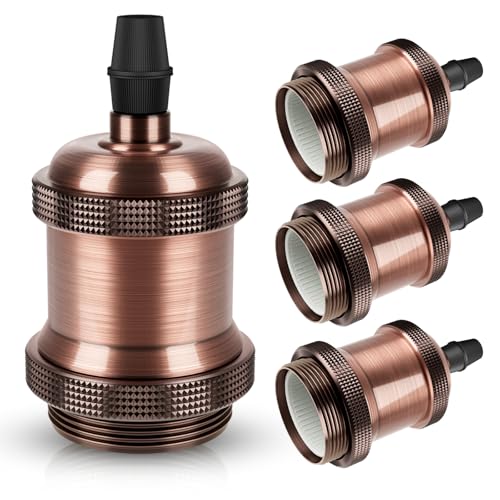 E26 Edison Vintage Lamp Socket for DIY Lighting (4 Count)