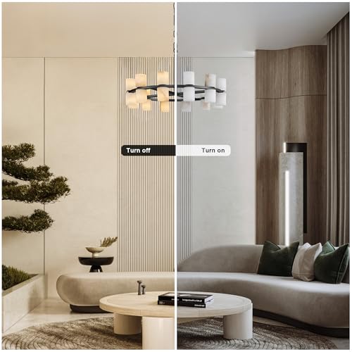 Alabaster Round Chandelier