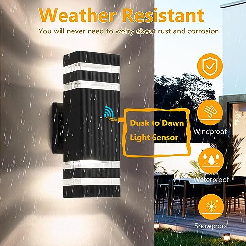 Dusk to Dawn Outdoor Wall Light (4 Count)