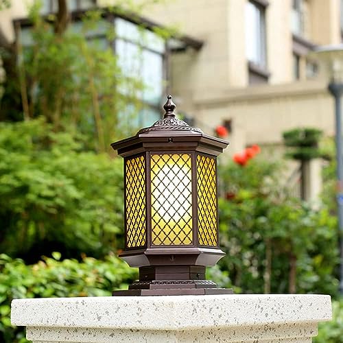 Waterproof Ip54 Post Light Fixture Vintage Outdoor Pillar Light Lawn Lamp Street Light Post Cap Light for Villaswalled Gardens Square Fence Outdoor Column Lamp