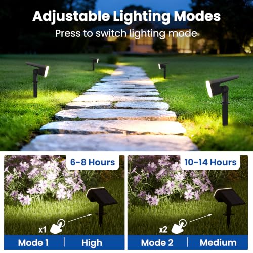 Solar Spot Lights Outdoor Waterproof (8 Count)