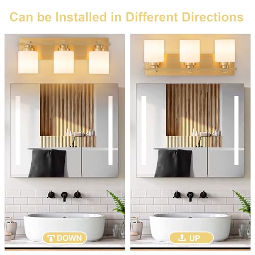 Modern Bathroom Light Fixtures Over Mirror (3 Count)