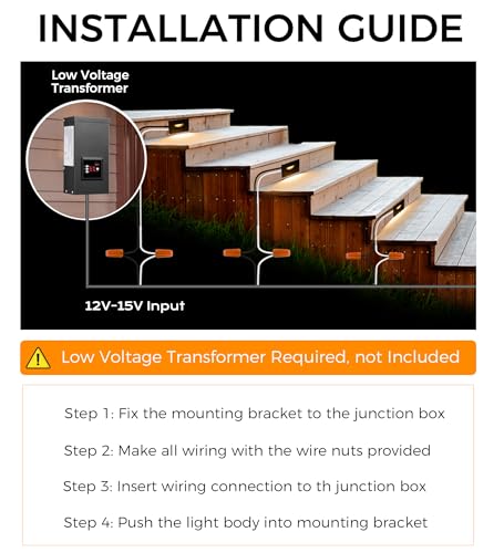 12V Low Voltage 3 Color Indoor and Outdoor LED Step Light