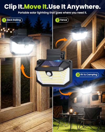Clip On Solar Lights Outdoor (2 Count)