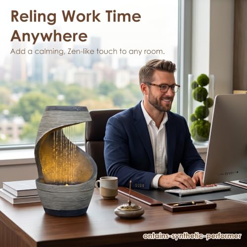 Modern Indoor Tabletop Water Fountain for Office Decor