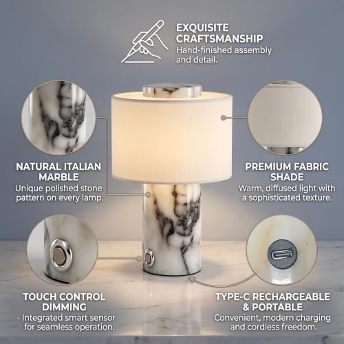 Marble Lamp Rechargeable Alabaster Stone Table Lamps