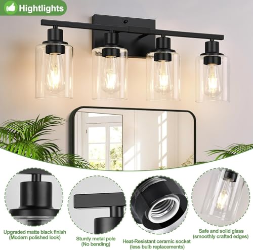 4 Light Bathroom Light Fixtures