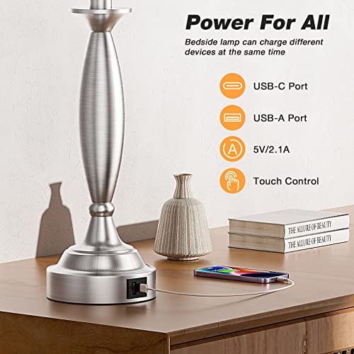 Bedroom Lamps for Nightstand (2 Count)