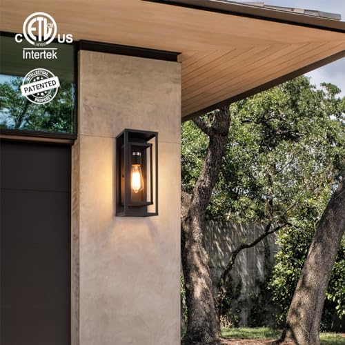 14" Modern Outdoor Porch Wall Light (2 Count)