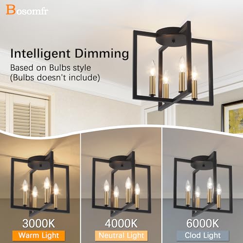 Semi Flush Mount Ceiling Light Fixture (4 Count)