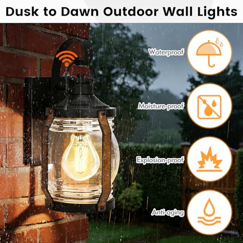 Dusk to Dawn Outdoor Wall Sconce Lights