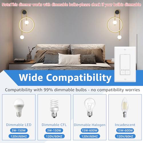 10 Pack Smart LED Dimmer Switch (10 Count)