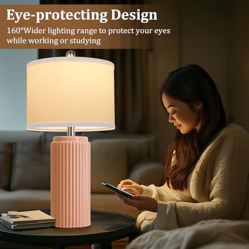 23.5’’ Orange Table Lamps for Bedroom Set of 2 (2 Count)