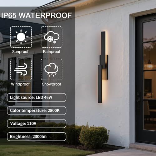 39.4" Aluminum Long Outdoor Wall Lights