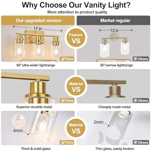 3 Light Bathroom Light Fixtures