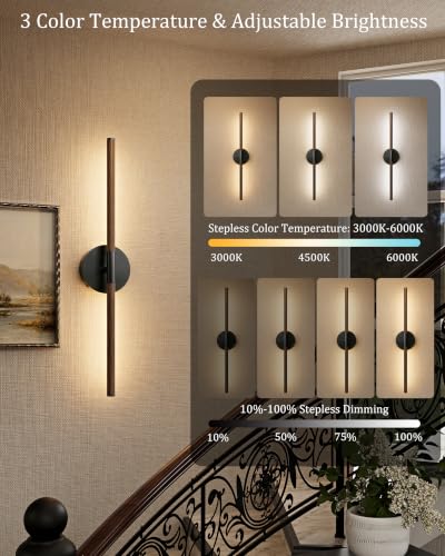 40" Battery Operated Wall Sconce Set of 2