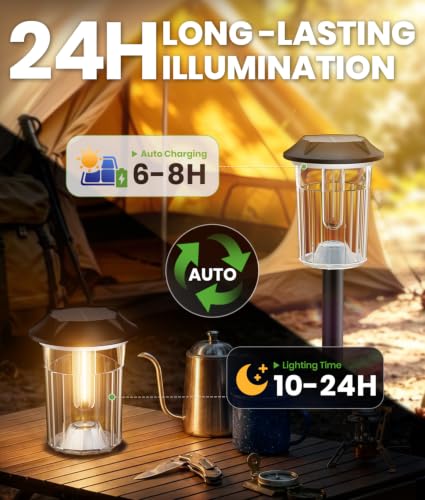 Solar Pathway Lights Outdoor Waterproof IP65 (4 Count)