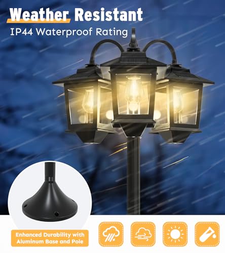 73" Aluminum Solar Lamp Post Light