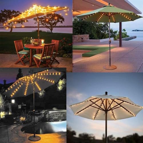 Solar Patio Umbrella Lights (94 Foot)