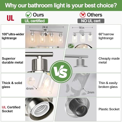 4 Light Bathroom Light Fixtures