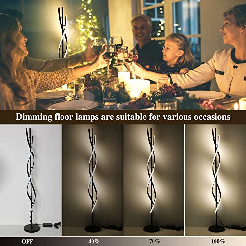 Modern Spiral Floor Lamp for Living Room
