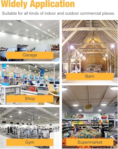 UFO LED High Bay Light 200W 22000LM 5000K High Bay LED Shop Lights