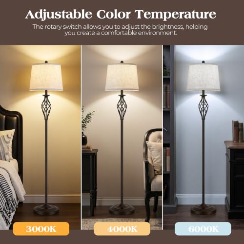 Floor Lamps for Living Room (Brown)