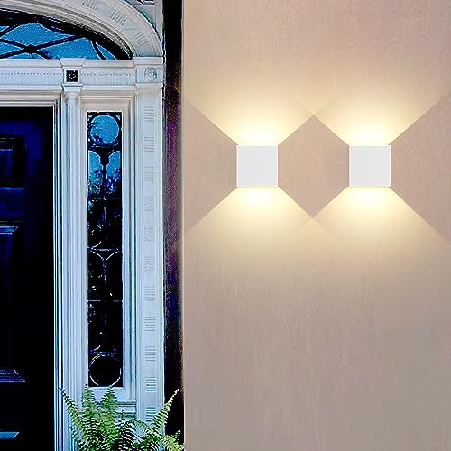2 PCS 12W Outdoor Sconces Wall Lights LED Exterior (2 Count)