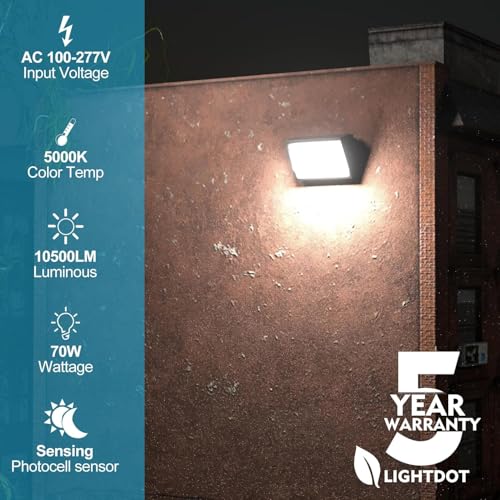 8 Pack 70W LED Wall Pack Lights (8 Count)