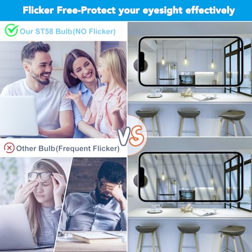 ST58 E26 LED Light Bulbs (4 Count)