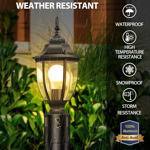 Motion Sensor Outdoor Post Lights (2 Count)