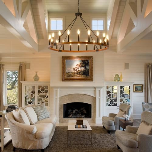 40" Wood Chandelier 20