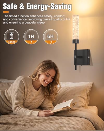 Crystal Inspired Bubble Wireless Wall Sconces (2 Count)