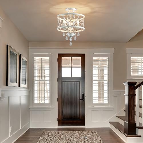 Farmhouse Crystal Ceiling Light Fixture (3 Count)