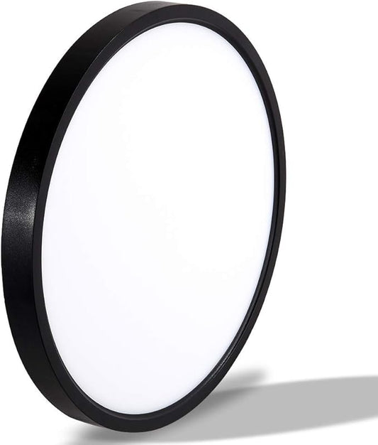 TALOYA LED Ceiling Light Office Black,5 Color Temperatures,15.8 Inch Thin Flat Modern Flush Mount LED Light Fixture for Living Room,24w Round - Aura Lighting