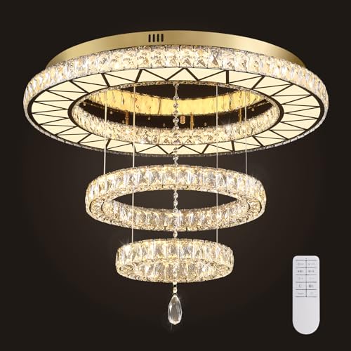 32" Gold Crystal Chandeliers