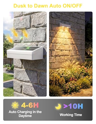 Solar Fence Lights Outdoor with Remote (16 Count)