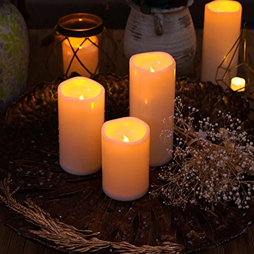 6" x 4" Large Waterproof Outdoor Flameless Candles with Remote Control and Timer (2 Count)