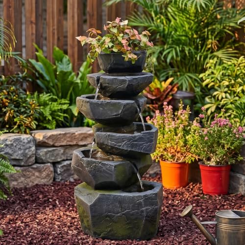 27H Outdoor Water Fountain with 5